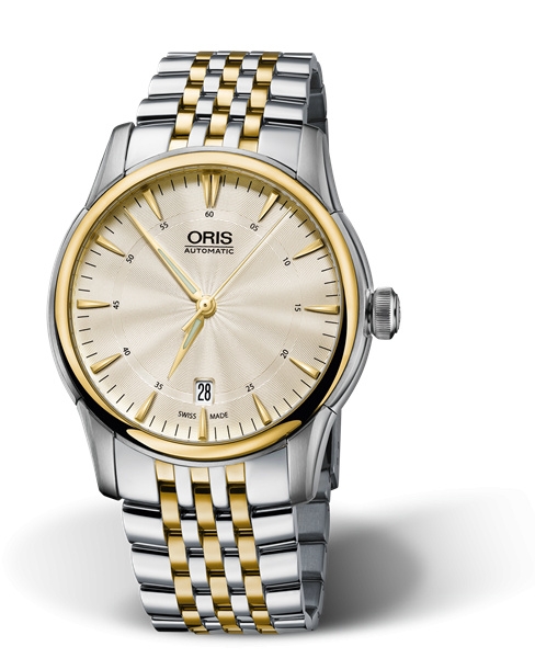 Oris 01 733 7670 4381-Set MB : Artelier Date 40.5 Stainless Steel - Yellow Gold / Jungfraujoch