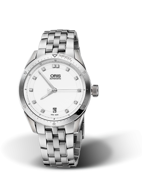 Oris 01 733 7671 4191-07 8 18 85 : Artix GT Date Stainless Steel / White - Diamond / Bracelet