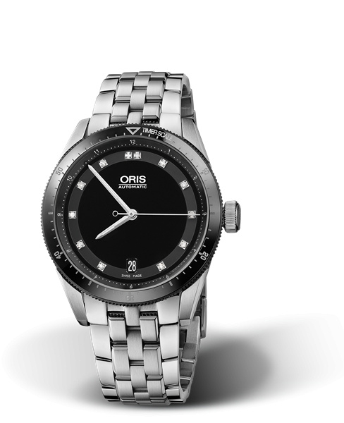 Oris 01 733 7671 4494-07 8 18 85 : Artix GT Date Stainless Steel - Ceramic / Black - Diamond / Bracelet