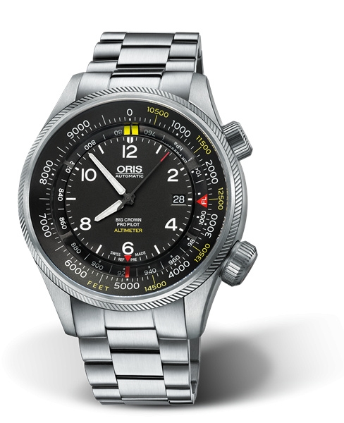 Oris 01 733 7705 4134-Set 8 23 19 : Big Crown ProPilot Altimeter Feet / Stainless Steel