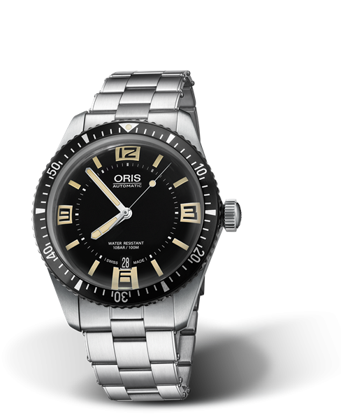 Oris 01 733 7707 4064-07 8 20 18 : Divers Sixty-Five 40 Stainless Steel / Black / Bracelet