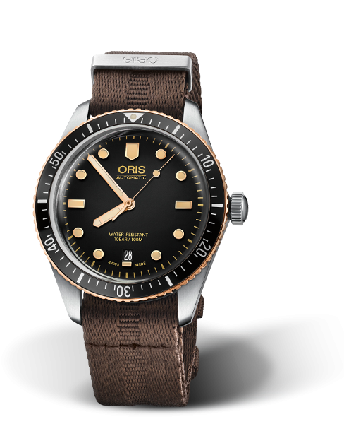 Oris 01 733 7707 4354-07 5 20 30 : Divers Sixty-Five 40 Stainless Steel / Bronze / Black / Nato