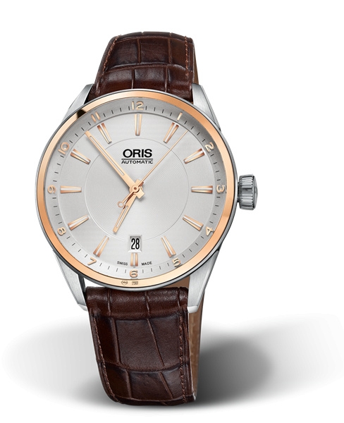 Oris 01 733 7713 6331-07 5 19 80FC : Artix Date 39 Stainless Steel - Rose Gold / Silver
