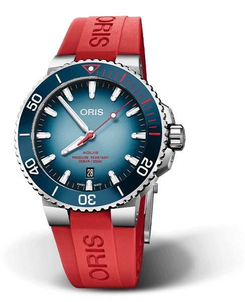 Oris 01 733 7730 4105-Set : Aquis Date 43.5 Oceano Pulito con Umberto Pelizzari