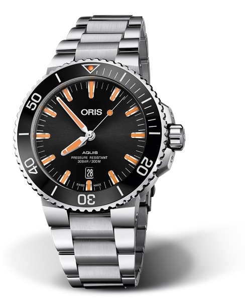 Oris 01 733 7730 4159-07 8 24 05PEB : Aquis Date 43.5 Stainless Steel / Black / Bracelet