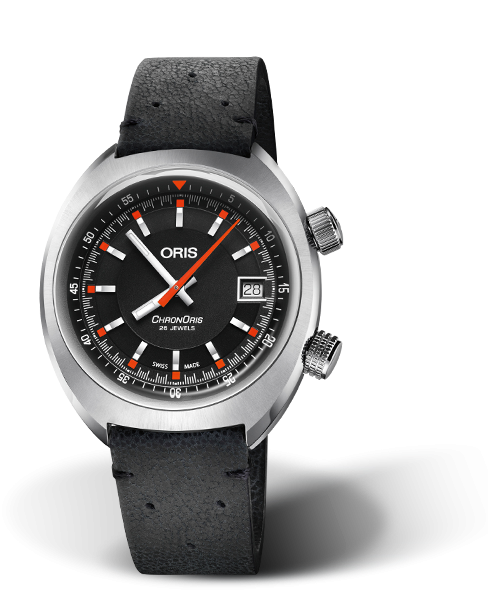 Oris 01 733 7737 4054-07 5 19 44 : Chronoris Date / Black / Black Leather