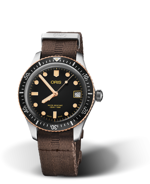 Oris 01 733 7747 4354-07 5 17 30 : Divers Sixty-Five 36 Stainless Steel / Bronze / Black / NATO