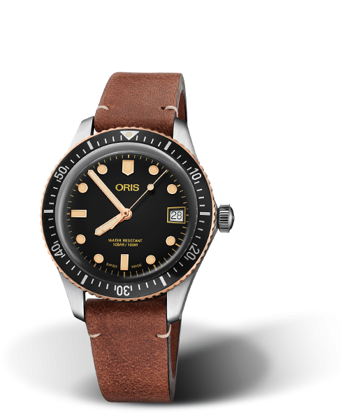 Oris 01 733 7747 4354-07 5 17 45 : Divers Sixty-Five 36 Stainless Steel / Bronze / Black / Calf