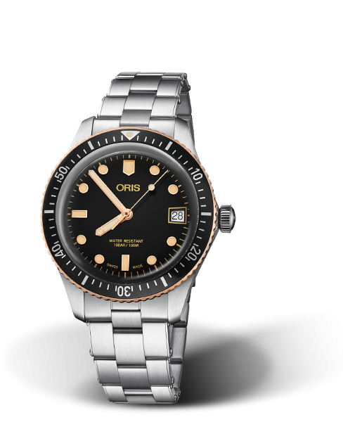 Oris 01 733 7747 4354-07 8 17 18 : Divers Sixty-Five 36 Stainless Steel / Bronze / Black / Bracelet