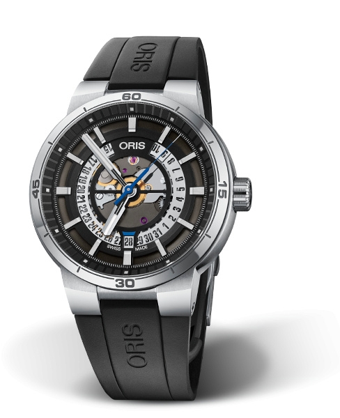 Oris 01 733 7752 4124-07 4 24 06FC : TT1 Engine Date Stainless Steel / Skeleton / Rubber