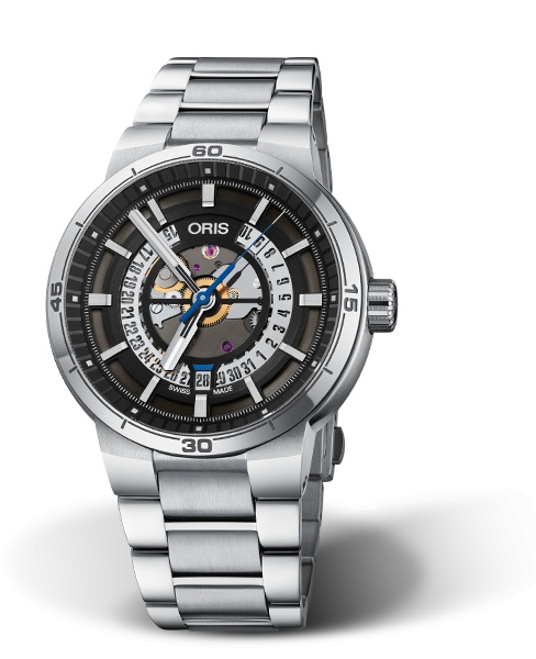 Oris 01 733 7752 4124-07 8 24 08 : TT1 Engine Date Stainless Steel / Skeleton / Bracelet