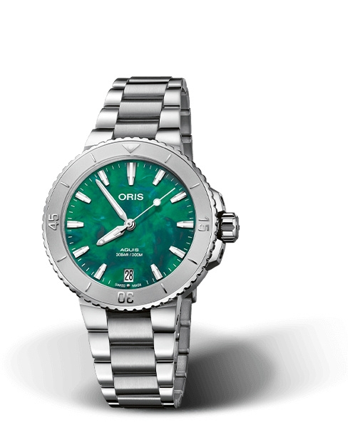 Oris 01 733 7770 4137-07 8 18 05P : Aquis Date 36.5 Bracenet