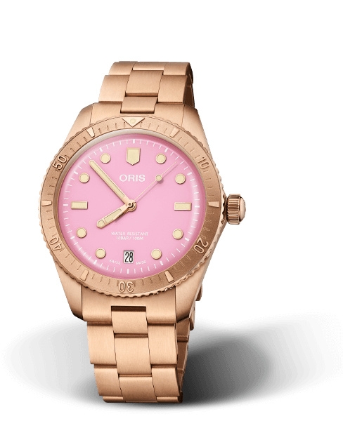 Oris 01 733 7771 3158-07 8 19 15 : Divers Sixty-Five 38 Cotton Candy Lipstick Pink / Bracelet