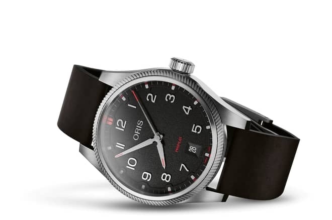 Oris 01 733 7805 4164-07 6 20 14LC : Big Crown ProPilot Date Stainless Steel / Black / Strap