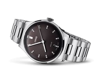 Oris 01 733 7810 4054-07 8 20 20 : Artelier Date Stainless Steel / Chocolate Black / Bracelet