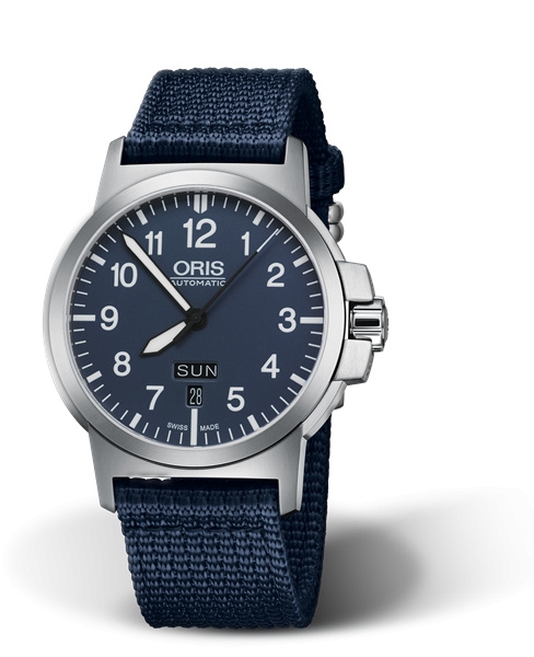 Oris 01 735 7641 4165-07 5 22 26 : BC3 Advanced Day Date Stainless Steel / Blue / Fabric