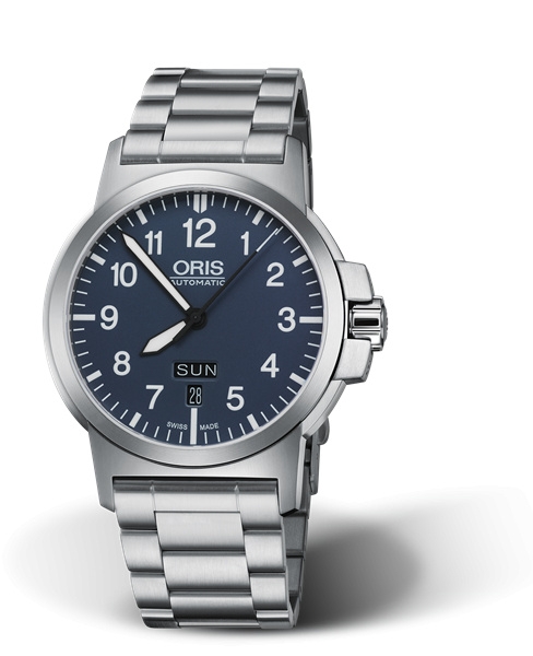 Oris 01 735 7641 4165-07 8 22 03 : BC3 Advanced Day Date Stainless Steel / Blue / Fabric