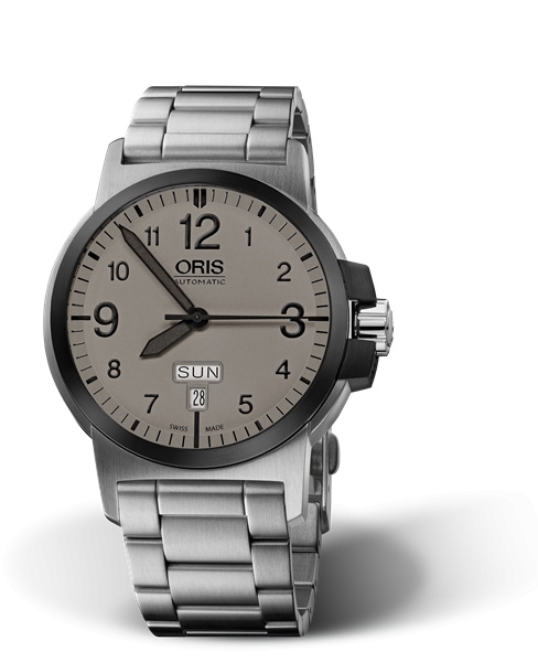 Oris 01 735 7641 4361-07 8 22 03 : BC3 Advanced Day Date Stainless Steel - DLC / Grey / Bracelet