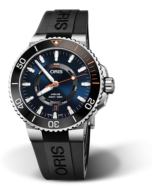 Oris 01 735 7734 4185-Set RS : Aquis Staghorn Restoration Limited Edition / Rubber