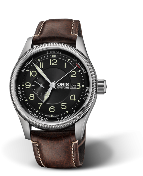 Oris 01 745 7688 4034-07 5 22 77FC : Big Crown Small Second Pointer Day Stainless Steel / Black