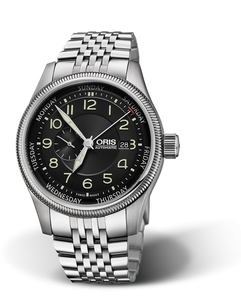 Oris 01 745 7688 4034-07 8 22 30 : Big Crown Small Second Pointer Day Stainless Steel / Black / Bracelet