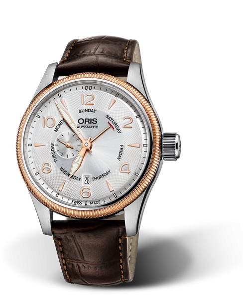 Oris 01 745 7688 4361-07 5 22 73FC : Big Crown Small Second Pointer Day Stainless Steel - Rose Gold / Silver
