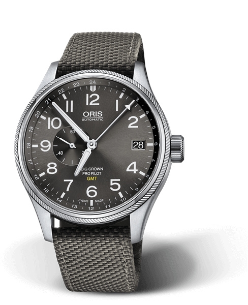 Oris 01 748 7710 4063-07 5 22 17FC : Big Crown ProPilot GMT Stainless Steel / Grey