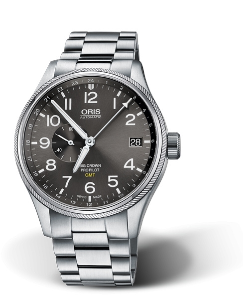 Oris 01 748 7710 4063-07 8 22 19 : Big Crown ProPilot GMT Stainless Steel / Grey / Bracelet