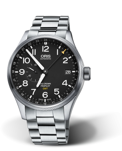 Oris 01 748 7710 4164-07 8 22 19 : Big Crown ProPilot GMT Stainless Steel / Black / Bracelet
