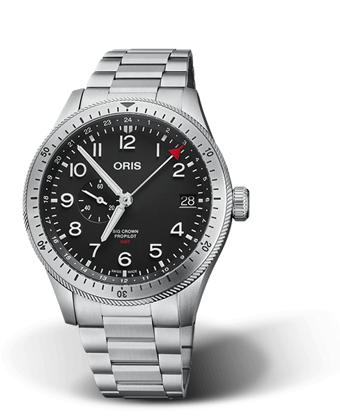 Oris 01 748 7756 4064-07 8 22 08 : Big Crown ProPilot Timer GMT Stainless Steel / Black / Bracelet