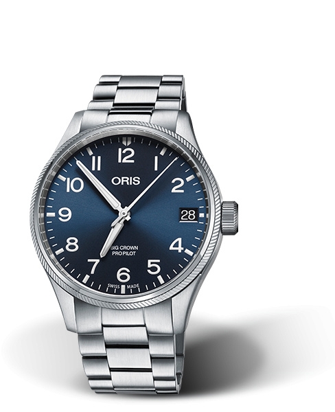 Oris 01 751 7697 4065-07 8 20 19 : Big Crown ProPilot Big Date Stainless Steel / Blue / Bracelet