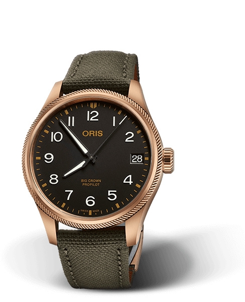 Oris 01 751 7761 3164-07 3 2003BRLC : Big Crown ProPilot Big Date Bronze / Black / Fabric