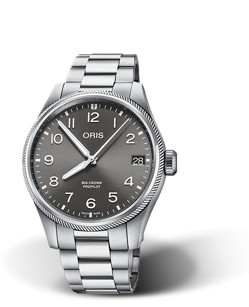 Oris 01 751 7761 4063-07 8 20 08P : Big Crown ProPilot Big Date Stainless Steel / Grey / Bracelet