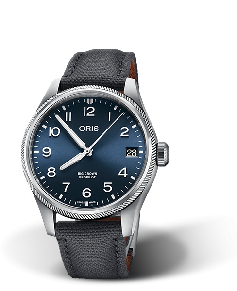 Oris 01 751 7761 4065-07 3 20 05LC : Big Crown ProPilot Big Date Stainless Steel / Blue / Fabric