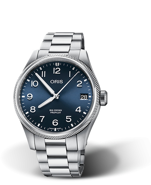 Oris 01 751 7761 4065-07 8 20 08P : Big Crown ProPilot Big Date Stainless Steel / Blue / Bracelet