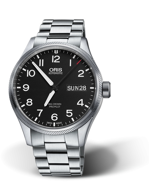 Oris 01 752 7698 4164-07 8 22 19 : Big Crown ProPilot Big Day Date Stainless Steel / Black / Bracelet