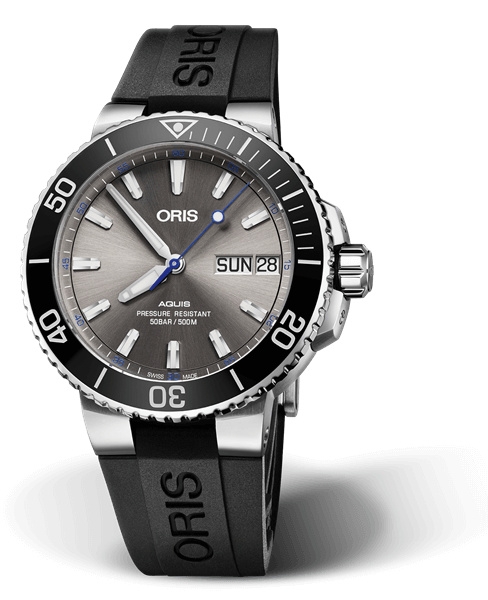 Oris 01 752 7733 4183-Set RS : Aquis Big Day Date 45.5 Hammerhead / Rubber