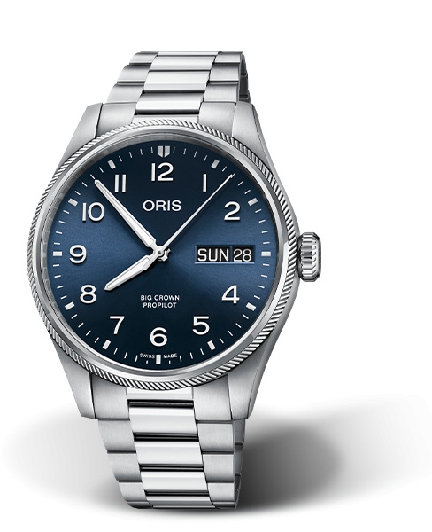 Oris 01 752 7760 4065-07 8 22 08P : Big Crown ProPilot Big Day Date Stainless Steel / Blue / Bracelet
