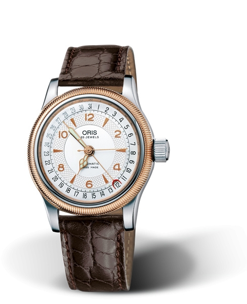 Oris 01 754 7551 4361-07 5 18 52 : Big Crown Pointer Date 36 Stainless Steel - Rose Gold / Silver