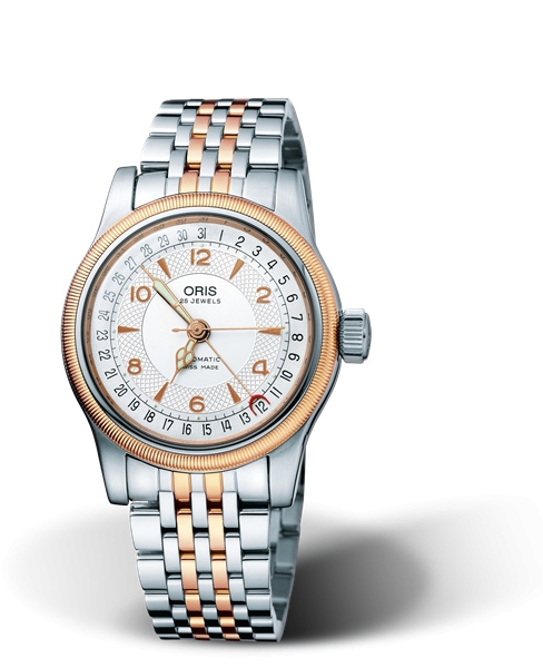 Oris 01 754 7551 4361-07 8 18 63 : Big Crown Pointer Date 36 Stainless Steel - Rose Gold / Silver / Bracelet