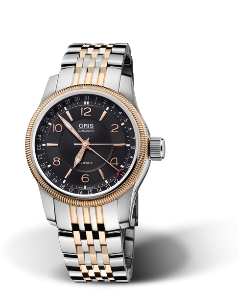 Oris 01 754 7628 4364-07 8 20 78 : Big Crown Pointer Date 40 Stainless Steel - Rose Gold / Black / Bracelet