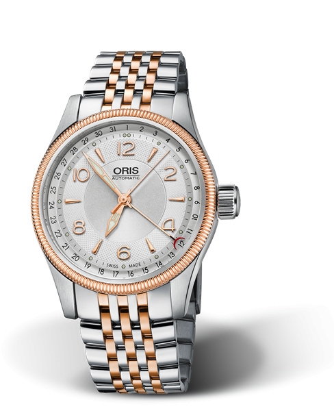 Oris 01 754 7679 4331-07 8 20 32 : Big Crown Pointer Date 40 Stainless Steel - Rose Gold / Silver / Bracelet