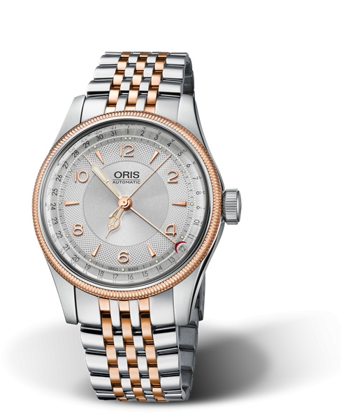 Oris 01 754 7696 4361-07 8 20 32 : Big Crown Pointer Date 40 Stainless Steel - Rose Gold / Silver / Bracelet