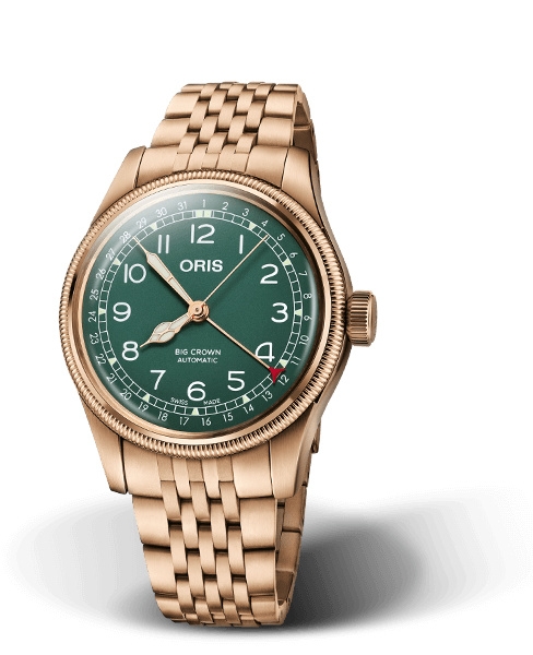 Oris 01 754 7741 3167-07 8 20 01 : Big Crown Original Pointer Date 40 Bronze / Green / Bracelet