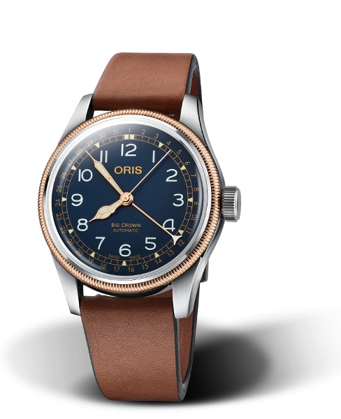 Oris 01 754 7741 4365-07 5 20 58 : Big Crown Pointer Date 40 Stainless Steel - Bronze / Blue
