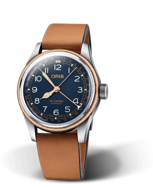 Oris 01 754 7741 4365-07 5 20 71 : Big Crown Pointer Date 40 Stainless Steel - Bronze / Blue