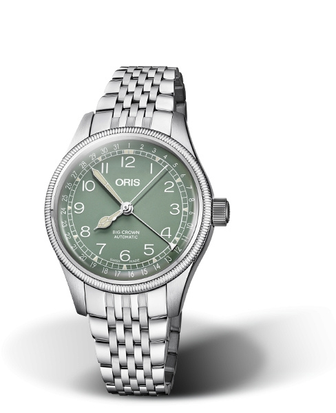 Oris 01 754 7749 4067-07 8 17 22 : Big Crown Pointer Date 36 Stainless Steel / Green / Bracelet