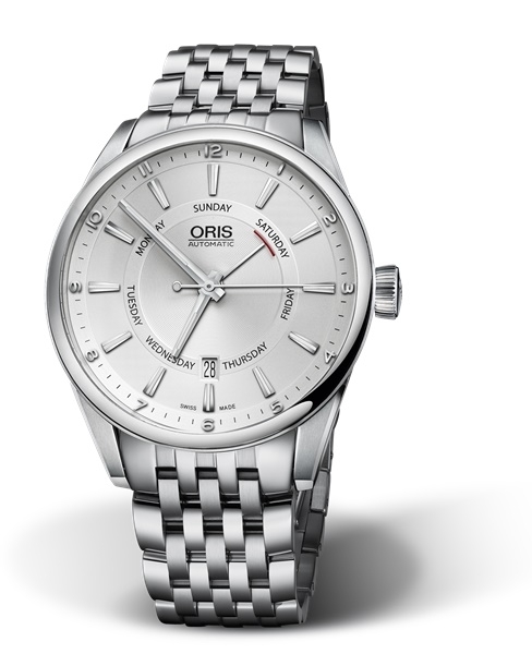 Oris 01 755 7691 4051-07 8 21 80 : Artix Pointer Day Date Stainless Steel / Silver / Bracelet