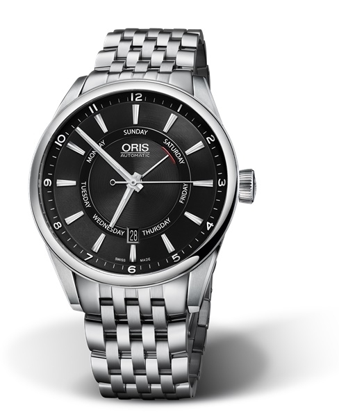 Oris 01 755 7691 4054-07 8 21 80 : Artix Pointer Day Date Stainless Steel / Black / Bracelet