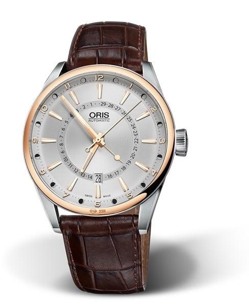 Oris 01 761 7691 6331-07 5 21 80FC : Artix Pointer Moon Date Stainless Steel - Rose Gold / Silver